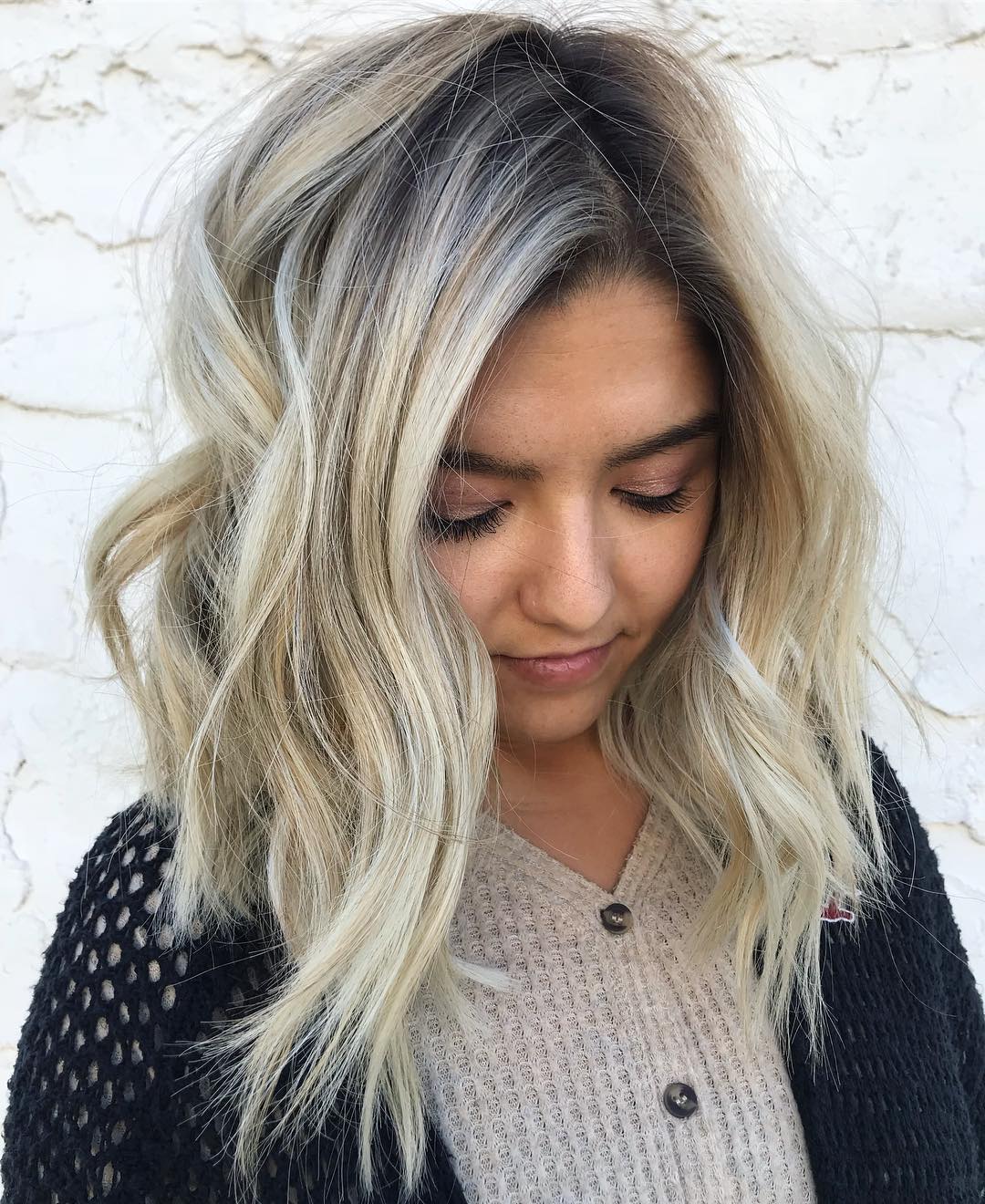 Mid Length Blonde Balayage Bob