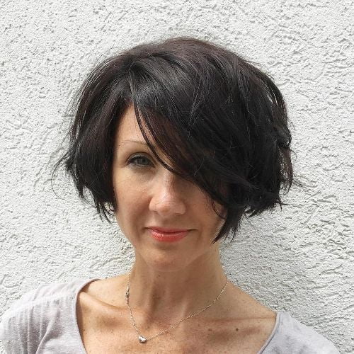 Ear-Length Choppy Bob