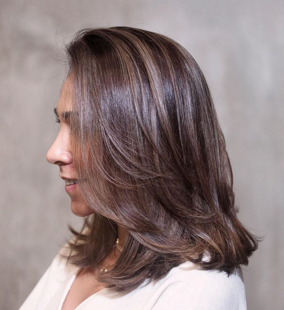 Medium Brunette Hairstyle with Layers