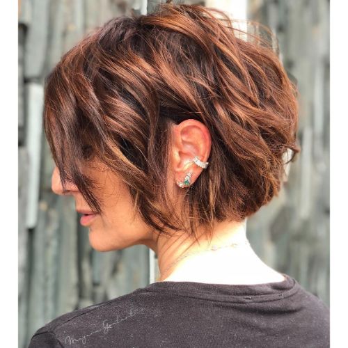 Short Shaggy Bob for Thick Wavy Hair