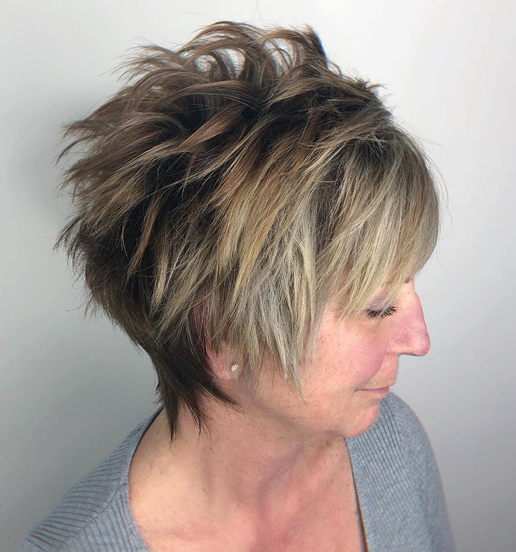 Over Short Shaggy Stylish Haircut